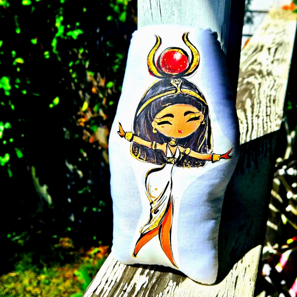 Hathor Egyptian Goddess Pillow Pal. New.
